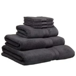 B&M Signature Zero Twist Bath Sheet - Charcoal -B&M 317249 317250 319251 319252 Signature Zero Twist charcoal towels 1