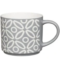 B&M Jumbo Embossed Stacking Mugs 4pk -B&M 329369 Jumbo Embossed Stacking Mugs Set of 4 2