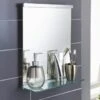 B&M Premium Bathroom Mirror With Shelf 1 B&M Premium Bathroom Mirror With Shelf -B&M 330855 mirror with glass