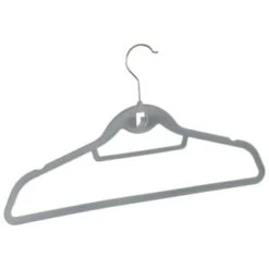 B&M Pure Velvet Hangers 8pk - Grey -B&M 333534 8pk velvet hangers grey 2