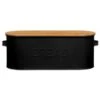 B&M The Organised Kitchen Bread Bin - Black -B&M 334654 russell hobbs oval bread bin with wooden lid grey 31