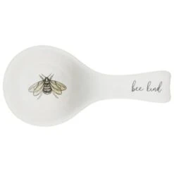 B&M Ceramic Spoon Rest -B&M 337110 ceramic spoon rest bee kind