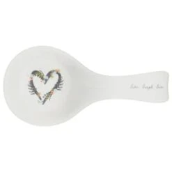 B&M Ceramic Spoon Rest -B&M 337110 ceramic spoon rest live laugh love
