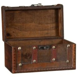 B&M Wooden Storage Chest -B&M 338728 woodern storage chest 2