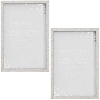 B&M Glitter Photo Frames 4 X 6" 2pk 4 B&M Glitter Photo Frames 4 X 6" 2pk - Image 2