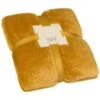 B&M Oversized Waffle Throw - Ochre -B&M 344890 oversized waffle throw ochre 4