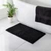 B&M Signature Microfibre Noodle Bath Mat - Black -B&M 345476 signature bath mat black