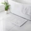B&M Signature Microfibre Noodle Bath Mat - White -B&M 345486 signature bath mat white
