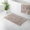 B&M Signature Microfibre Noodle Bath Mat - Biscuit -B&M 345487 signature bath mat biscuit