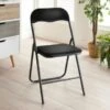 B&M Luxe Velvet Folding Chair - Black -B&M 349907 luxe velvet folding chair black