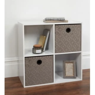 B&M Diamond Storage Cubes 2pk - Grey 3 B&M Diamond Storage Cubes 2pk - Grey