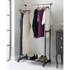 B&M Extendable Double Garment Rail -B&M 355446 2 tier extendable garment rail