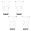 B&M Heart Glasses 4pk -B&M 356238 set of 4 hert embossed glasses group