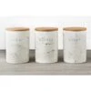 B&M Marble Effect Kitchen Canisters 3pc -B&M 356820 storage canisters marble effect tea coffee sugar main
