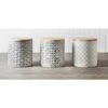B&M Embossed Geometric Storage Canisters 3pc -B&M 356821 grey geo canisters