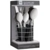 B&M Cutlery Set With Caddy 16pc - Black 1 B&M Cutlery Set With Caddy 16pc - Black -B&M 357347 16pc cutlery set with caddy black 2