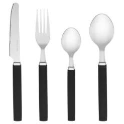 B&M Cutlery Set With Caddy 16pc - Black 7 B&M Cutlery Set With Caddy 16pc - Black -B&M 357347 16pc cutlery set with caddy black