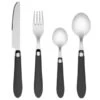 B&M Soft Touch Cutlery Set 16pc - Grey -B&M 357349 16pc soft touch cutlery set grey 2