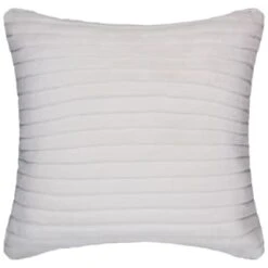 B&M Arctic Sable Faux Fur Cushion 48 X 48cm - Cream