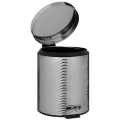 B&M Boutique Bathroom Pedal Bin - Chrome -B&M 362859 boutique chrome bin 2