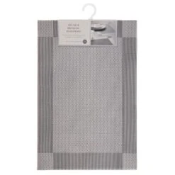 B&M Metallic Woven Placemats - Silver 4pk -B&M 363869 4pk silver metallic woven placemats