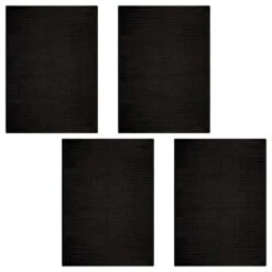 B&M Ribbed Tea Towels 4pk - Black -B&M 364862 4pk ribbed tea towels black group