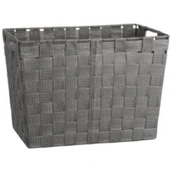 B&M Large Woven Storage Basket - Silver