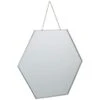 B&M Hanging Hexagon Mirror - Silver 2 B&M Hanging Hexagon Mirror - Silver -B&M 366209 silver hex mirror