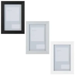 B&M Block Photo Frame 4 X 6" 2pk - Grey -B&M 367045 2pk block photo frame 4x6 main
