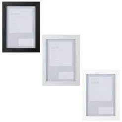 B&M Block Photo Frame 5 X 7" 2pk - White -B&M 367046 2pk block photo frame 5x7 main