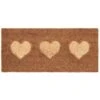 B&M Embossed Coir Step Mat - Hearts -B&M 367447 embossed coir step mat 25x55cm hearts