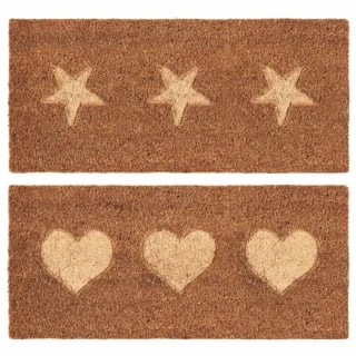 B&M Embossed Coir Step Mat - Hearts 5 B&M Embossed Coir Step Mat - Hearts - Image 3