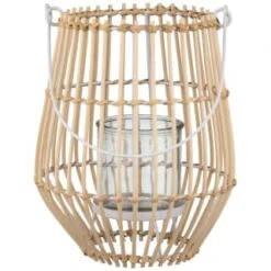 B&M Scandi Shore Rattan Style Lantern -B&M 368089 rattan lantern