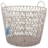 B&M Storage Basket With Tassel - Grey 2 B&M Storage Basket With Tassel - Grey -B&M 368483 basket with tassel grey