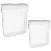 B&M Cereal Storage Container Set 2pk - White -B&M 368613 cereal storage set 2 pk white