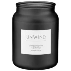 B&M Large Spa Scented Candle - Black - Unwind -B&M 368680 large spa candle unwind 3