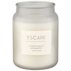 B&M Large Spa Scented Candle - White - Escape -B&M 368691 large spa candle escape 4