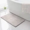 B&M Scallop Memory Foam Bath Mat - Taupe -B&M 368862 scallop memory foam bath mat