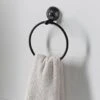 B&M Black Suction Towel Ring -B&M 368885 black suction towel ring