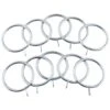 B&M Metal Curtain Rings 10pk - Shiny Nickle -B&M 369328 metal curtain rings rings shiny nickle 2