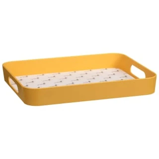 B&M Sausage Dog Bamboo Tray With Handles - Ochre 3 B&M Sausage Dog Bamboo Tray With Handles - Ochre