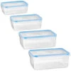 B&M Clip Top Food Containers 4pk - Blue 2 B&M Clip Top Food Containers 4pk - Blue -B&M 369681 4pk clip top food containers blue group