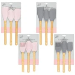 B&M Betty Winters Silicone Utensils 3pk - Grey -B&M 369971 369972 3pk betty winters silicone utensils main