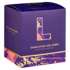 B&M Alphabet Candle (Assorted) - Sandalwood & Amber -B&M 372815 372816 372849 alphabet candle sandalwood and amber l