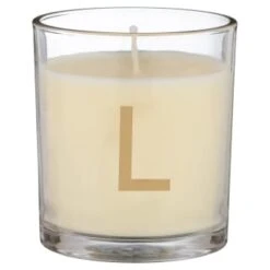 B&M Alphabet Candle (Assorted) - Sandalwood & Amber -B&M 372815 372816 372849 alphabet candle sandalwood and amber l1