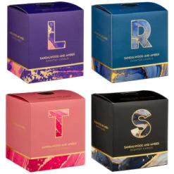 B&M Alphabet Candle (Assorted) - Sandalwood & Amber -B&M 372815 372816 372849 alphabet candle sandalwood and amber main