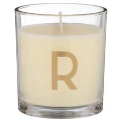 B&M Alphabet Candle (Assorted) - Sandalwood & Amber -B&M 372815 372816 372849 alphabet candle sandalwood and amber r1