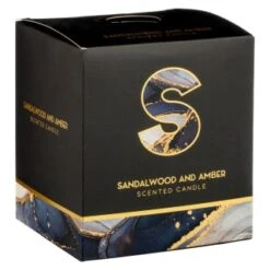 B&M Alphabet Candle (Assorted) - Sandalwood & Amber -B&M 372815 372816 372849 alphabet candle sandalwood and amber s