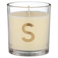 B&M Alphabet Candle (Assorted) - Sandalwood & Amber -B&M 372815 372816 372849 alphabet candle sandalwood and amber s1