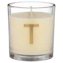 B&M Alphabet Candle (Assorted) - Sandalwood & Amber -B&M 372815 372816 372849 alphabet candle sandalwood and amber t1